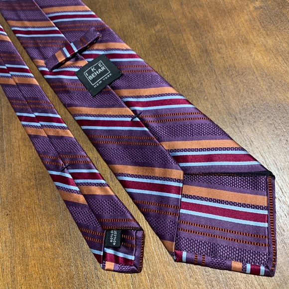 Stripe silk neck tie - Picture 2 of 3